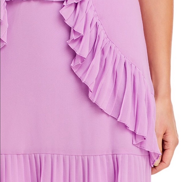 💜 BCBGMaxAzria Pleated mini dress violet size 8 - Picture 7 of 13